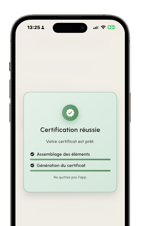 Certification réussie