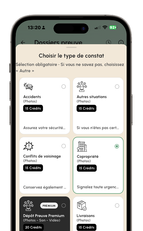 Types de constats